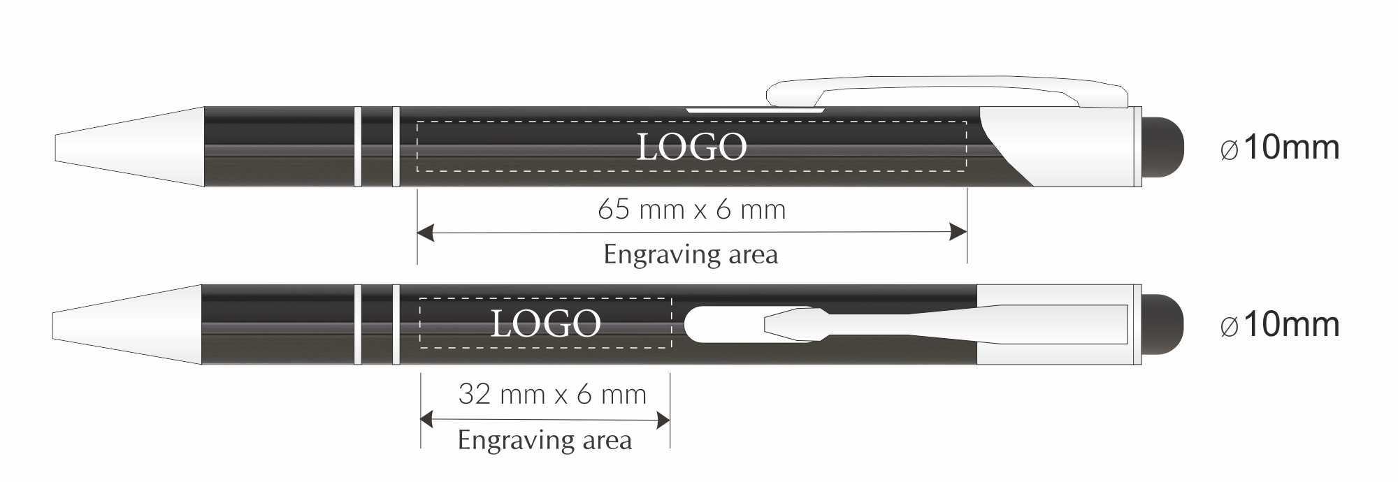 długopis metalowy COSMO Slim Touch pen z logo