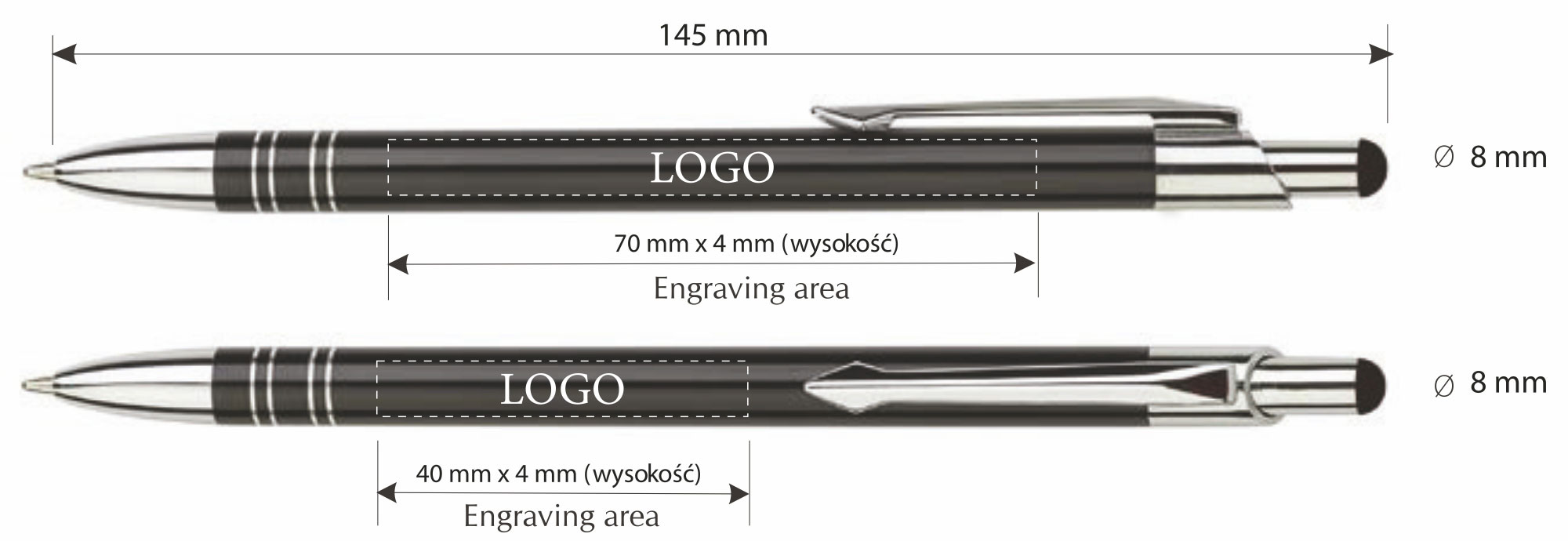 długopis metalowy Bond z TouchPen